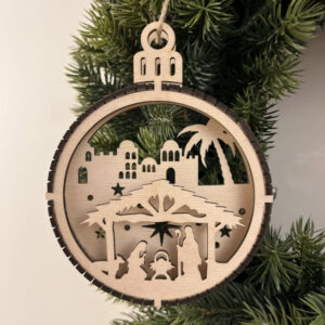 Drewniana bombka 3D - SZOPKA BETLEJEMSKA