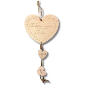 Życzenia dla Babci w sercu z imionami wnuczków