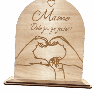 Drewniana tabliczka z grawerem dla MAMY